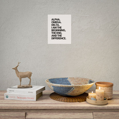 Rolled Poster — "Alpha. Omega. Delta." Typographic Faith Wall Art